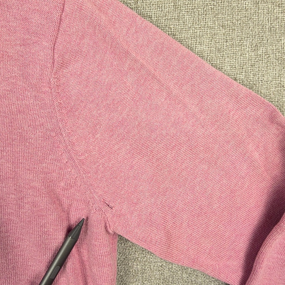 Duck Head Womens Pink Cotton Turtleneck Sweater Size Large Embroidered Logo - Picture 5 of 9
